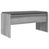 vidaXL Banc d'entr&eacute;e avec coussin Gris Sonoma 83 x 38 x 40 cm