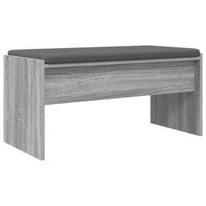 vidaXL Banc d'entr&eacute;e avec coussin Gris Sonoma 83 x 38 x 40 cm