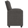 vidaXL Chaises de Salle &agrave; Manger avec Roues 2 pcs Noir 57 x 67 x 95 cm