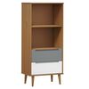 vidaXL Biblioth&egrave;que MOLDE Marron 60x35x133,5 cm Bois massif de pin