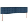 vidaXL Lit avec rangement et LED avec matelas Bleu 200 x 200 cm tissu