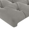 vidaXL T&ecirc;te de lit &agrave; LED Gris clair 163x16x78/88 cm Velours