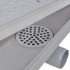 vidaXL Drain de douche lin&eacute;aire 1030x140 mm acier inoxydable