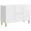 vidaXL Buffet Blanc brillant 89 x 34,5 x 60 cm Bois d'ing&eacute;nierie