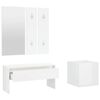 vidaXL Ensemble de meubles de couloir Blanc brillant Bois d'ing&eacute;nierie