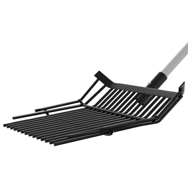 vidaXL T&ecirc;te de fourche avec 14 dents noir acier