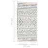 vidaXL Tapis Beige et bleu 100x200 cm Coton