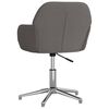 vidaXL Chaises pivotantes &agrave; manger lot de 2 Gris fonc&eacute; Tissu