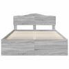vidaXL Cadre de lit Gris Sonoma 140 x 200 cm Bois de pin massif