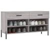 vidaXL Banc &agrave; chaussures sonoma gris 102x35x55 cm bois d'ing&eacute;nierie