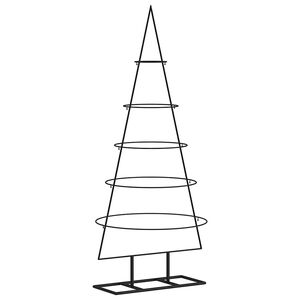 vidaXL Arbre de No&euml;l en m&eacute;tal pour d&eacute;coration noir 125 cm