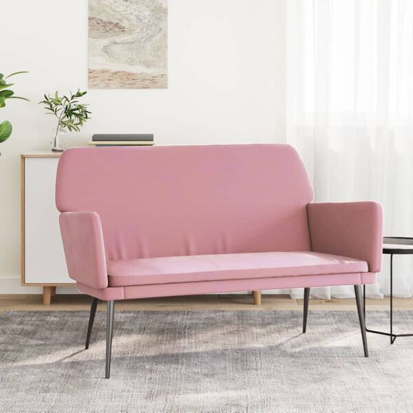vidaXL Banc Rose 108x79x79 cm Velours