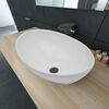 vidaXL Lavabo en forme ovale C&eacute;ramique 40 x 33 cm Blanc