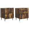 vidaXL Cabinet de chevet 2 pi&egrave;ces Ch&ecirc;ne fum&eacute; 43 x 34,5 x 49,5 cm