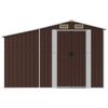 vidaXL Abri de jardin marron 277x279x179 cm acier galvanis&eacute;