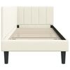 vidaXL Cadre de lit d'angle Cr&egrave;me 80 cm x 200 cm Velours