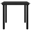 vidaXL Ensemble &agrave; manger de jardin coussins 3 pcs R&eacute;sine tress&eacute;e Verre