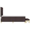 vidaXL Lit &agrave; ressorts avec matelas Marron fonc&eacute; 80 x 200 cm tissu