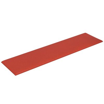 vidaXL Panneaux muraux 12 pcs Rouge 60x15 cm Similicuir 1,08 m²