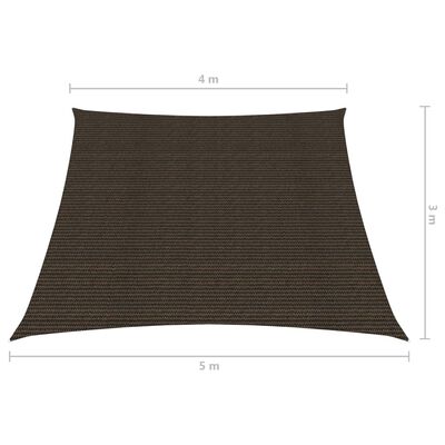 vidaXL Voile d'ombrage 160 g/m² Marron 4/5x3 m PEHD