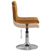 vidaXL Chaises pivotantes &agrave; manger lot de 2 marron velours