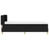 vidaXL Lit &agrave; ressorts avec matelas Noir 200 x 80 cm Polyester