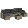 vidaXL Salon de jardin 8 pcs avec coussins gris r&eacute;sine tress&eacute;e