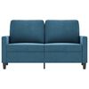 vidaXL Canap&eacute; &agrave; 2 places Bleu 120 cm Velours