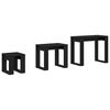 vidaXL Tables gigognes 3 pcs Chêne noir Bois d'ingénierie