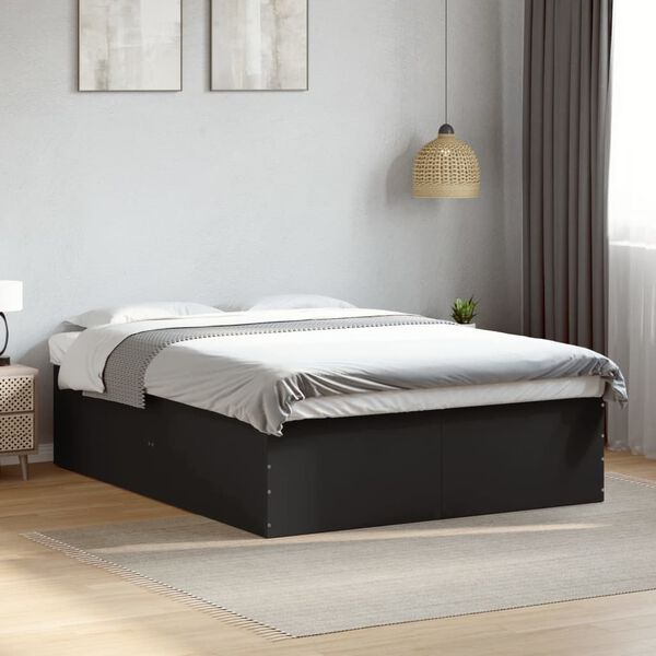 vidaXL Cadre de lit sans matelas noir 160x200 cm