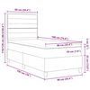 vidaXL Lit &agrave; ressort LED avec matelas Noir 90 x 190 cm tissu