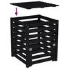 vidaXL Composteur Noir 63,5x63,5x77,5 cm Bois massif de pin