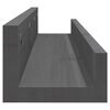 vidaXL &Eacute;tag&egrave;res murales 2 pcs Gris 80x12x9 cm Bois de pin massif