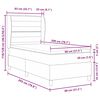 vidaXL Lit &agrave; ressorts avec matelas Bleu 200 x 80 cm tissu