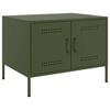 vidaXL Table basse vert olive 68x50x50,5 cm acier
