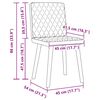 vidaXL Chaises &agrave; manger lot de 4 gris nuage tissu