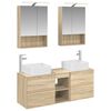 vidaXL Ensemble de mobilier de salle de bain 5 pcs Ch&ecirc;ne Sonoma
