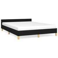 vidaXL Cadre de lit avec tête de lit Noir 140x190 cm Tissu