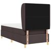 vidaXL Lit &agrave; ressorts avec matelas gris fonc&eacute; 90x190 cm Marron fonc&eacute;