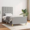 vidaXL Cadre de lit sans matelas avec t&ecirc;te de lit gris clair 80x200cm