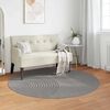 vidaXL Tapis de surface Rond HUARTE Gris &Oslash; 120 CM Polyester