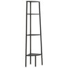 vidaXL &Eacute;tag&egrave;re d'angle 4 niveaux Noir 45,5x31,5x150 cm
