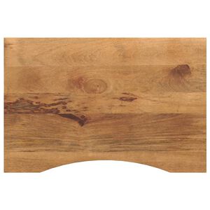 vidaXL Dessus de bureau avec courbe 100x50x2,5 cm manguier massif brut