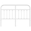vidaXL T&ecirc;te de lit de remplacement m&eacute;tal blanc 150 cm