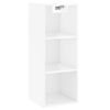 vidaXL Buffet haut Blanc brillant 34,5x34x180 cm Bois d'ing&eacute;nierie