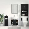 vidaXL Cabinet de salle de bain avec porte Chêne noir 60 x 32 x 54 cm