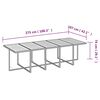 vidaXL Ensemble &agrave; manger de jardin coussins 15 pcs R&eacute;sine tress&eacute;e Noir