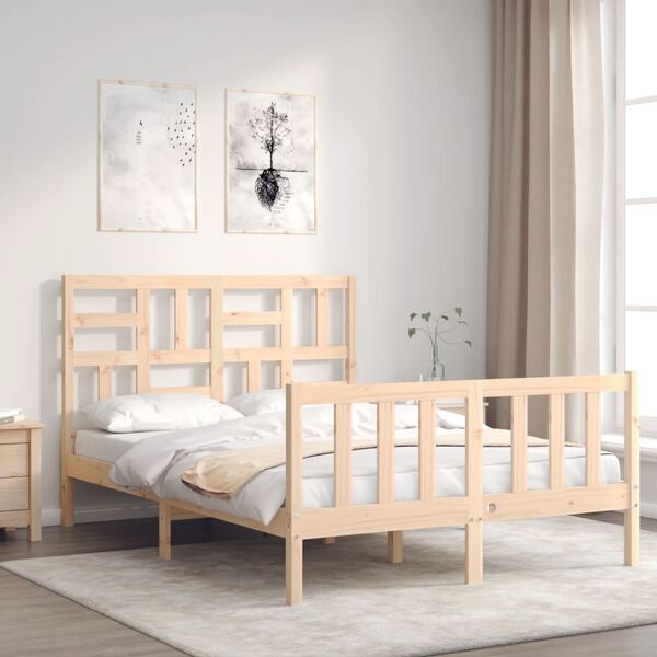 vidaXL Cadre de lit sans matelas bois de pin massif