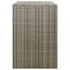 vidaXL Abri pour poubelle double Gris 140x80x117 cm Résine tressée