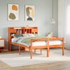 vidaXL Lit biblioth&egrave;que sans matelas cire marron 140x190 cm pin massif
